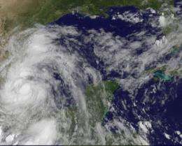 Tropical Storm Arlene moves inland over Mexico: A GOES-13 satellite movie view