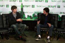 Tumblr CEO David Karp (L) founded the microblogging service in 2007