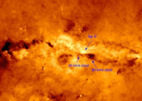 Twisted ring of gas orbits galactic center