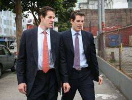 Tyler (R) and Cameron (L) Winklevoss lost a case against Facebook