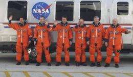 US Space shuttle Endeavour crew