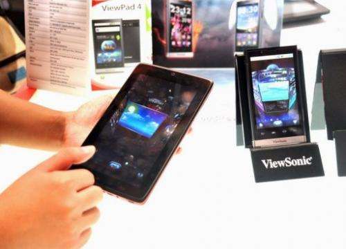 ViewSonic released its new seven-inch tablet, HoneyComb, in Taipei, on May 30
