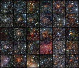 VISTA finds 96 star clusters hidden behind dust