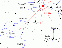 Weekend Orionid meteor shower