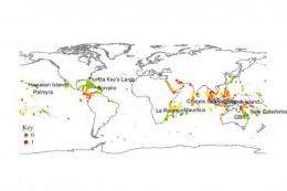 Worldwide map identifies important coral reefs exposed to stress