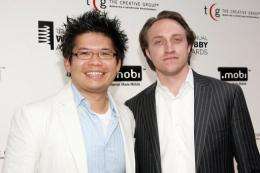 YouTube founders Chad Hurley (R) and Steve Chen
