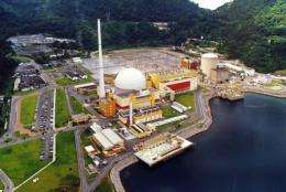 A general view of Brazil's sole nuclear power plant in Angra dos Reis