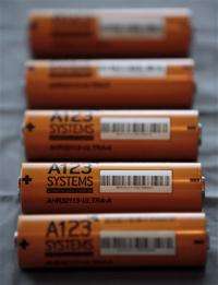 Battery maker A123 files for bankruptcy protection