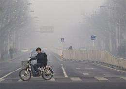 Beijing releases pollution data; US figures higher (AP)