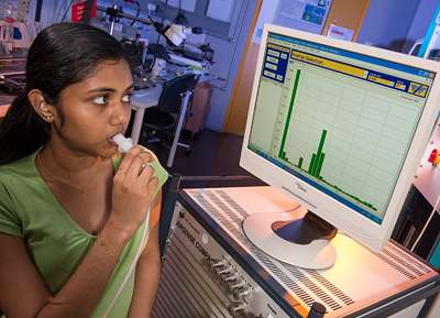 Breathalyzer for diagnosis of lung diseases