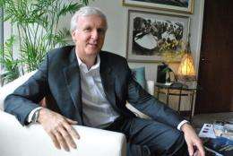 James Cameron visits the National Geographic headquarters
