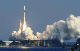 Japan's H-IIA rocket lifts off from the launch pad at the Tanegashima space centre in in 2011