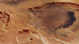 Mars crater shows evidence for climate evolution