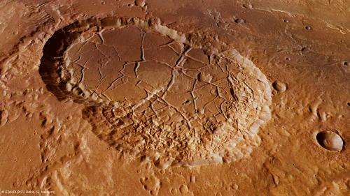 Mars: The fractured features of Ladon basin