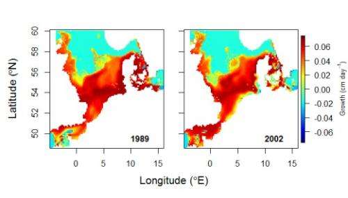 Modeling used to predict age- and season-based distributions of North Sea fish