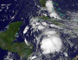 NASA sees a strengthening Tropical Storm Ernesto