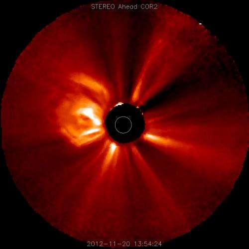 NASA spacecraft observe Nov. 20 solar eruption