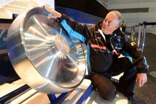 Rosco McGlashan inspects one of the specially designed wheels