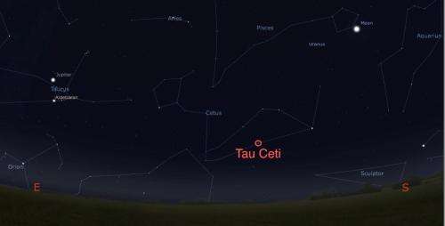 Tau Ceti: Sun-like star only twelve light years away may have a habitable planet