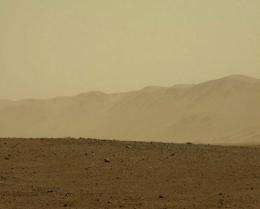 This image released by NASA on August 9, 2012 shows a view taken by NASA's Mars rover Curiosity