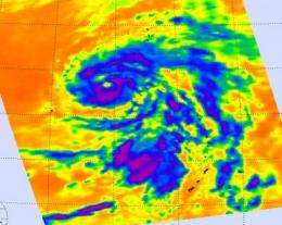 Typhoon Sanvu affecting Iwo To, then expected to fade over weekend