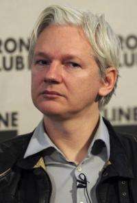 WikiLeaks founder Julian Assange speaks during a press conference in central London