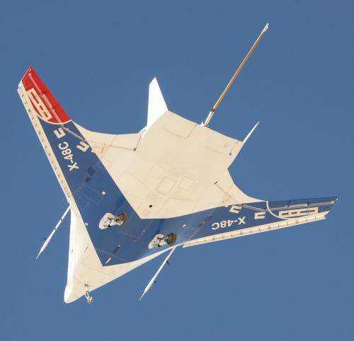 X-48 Blended Wing Body research aircraft makes 100th test flight