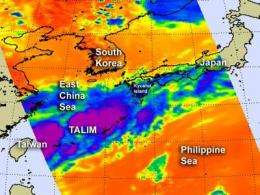 NASA sees Tropical Depression Talim becoming disorganized