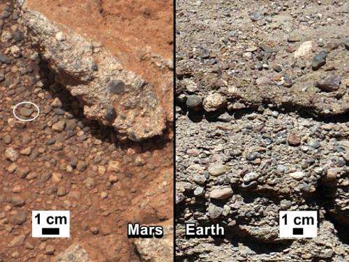 Curiosity rover finds old streambed on martian surface