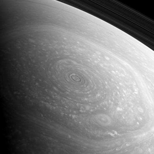 Incredible raw image of Saturn’s swirling north pole