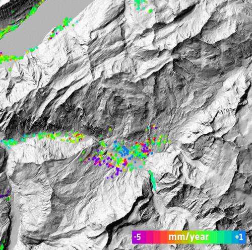 Landslide mapping in the Swiss Alps