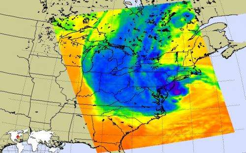 NASA Examines Hurricane Sandy as it Affects the Eastern U.S.