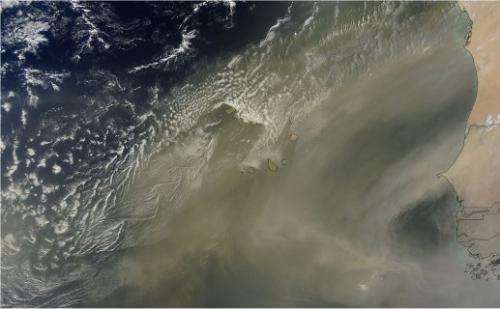 Satellite images reveal that clouds affect the particles surrounding them