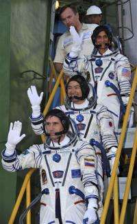 Soyuz rocket launches on mission to space station