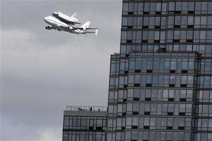 Space shuttle Enterprise arrives at NYC airport (AP)
