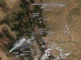 NASA satellites see wildfires across Colorado