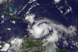 NASA sees Tropical Storm Isaac bring heavy rains to Eastern Caribbean