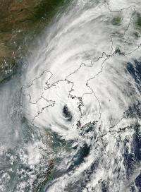 NASA sees Tropical Storm Bolaven making landfall in North Korea