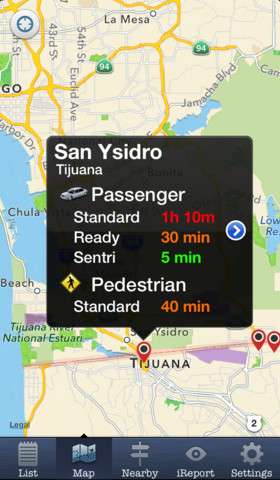 Crowdsourcing Feature Lets iPhone Users Determine Best Time to Cross U.S. Border