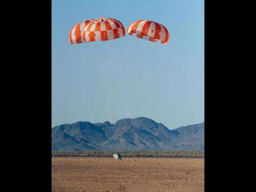 NASA completes maximum parachute test for orion spacecraft