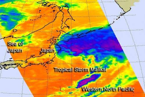 NASA sees Tropical Storm Maliksi put final touches on Japan
