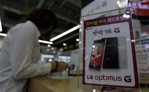 LG Electronics post profit on smartphone sales