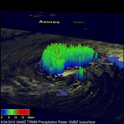 NASA satellites see Tropical Storm Nadine 'refuse to go away'