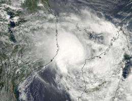 NASA satellite sees tropical cyclone Irina headed for Mozambique