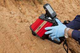 Portable device detects soil contamination