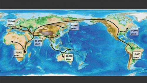 Scientists use genetics and climate reconstructions to track the global spread of modern humans out of Africa