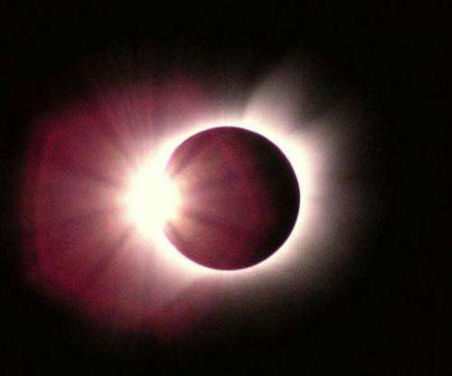 A diamond-ring shaped solar eclipse is pictured in 2003