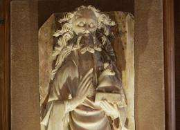 An alabaster sculpture of John the Baptist is pictured in France