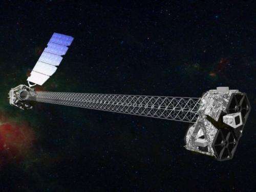 A NASA illustration of NuSTAR,  a sophisticated orbiting telescope that uses high-energy X-rays to hunt for black holes