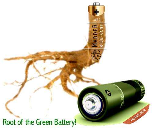 Ancient red dye powers new 'green' battery